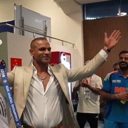 Virat Kohli Receives ‘Fielder of the Match’ Medal in Dressing Room Ceremony